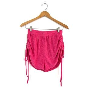 Hot Pink Velvet Shorts